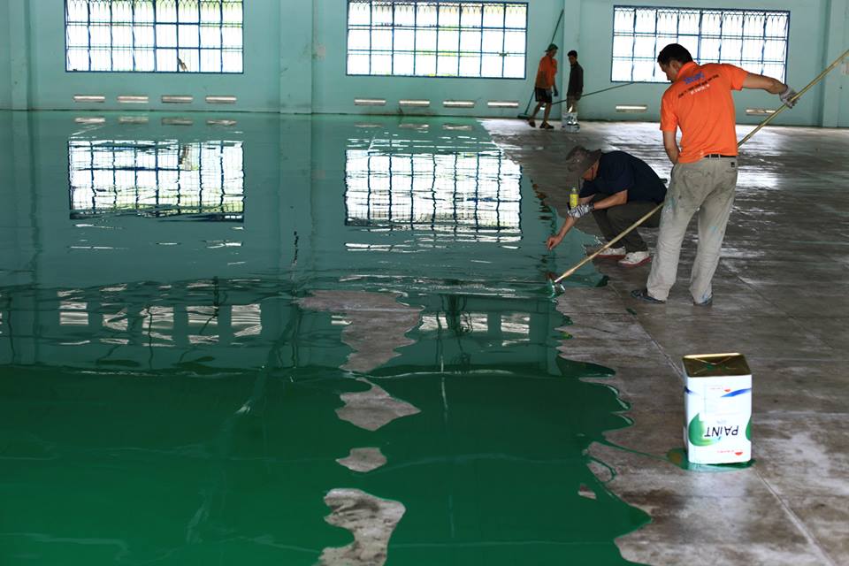 Thi công sơn epoxy cho nền bê tông tại Hải Phòng