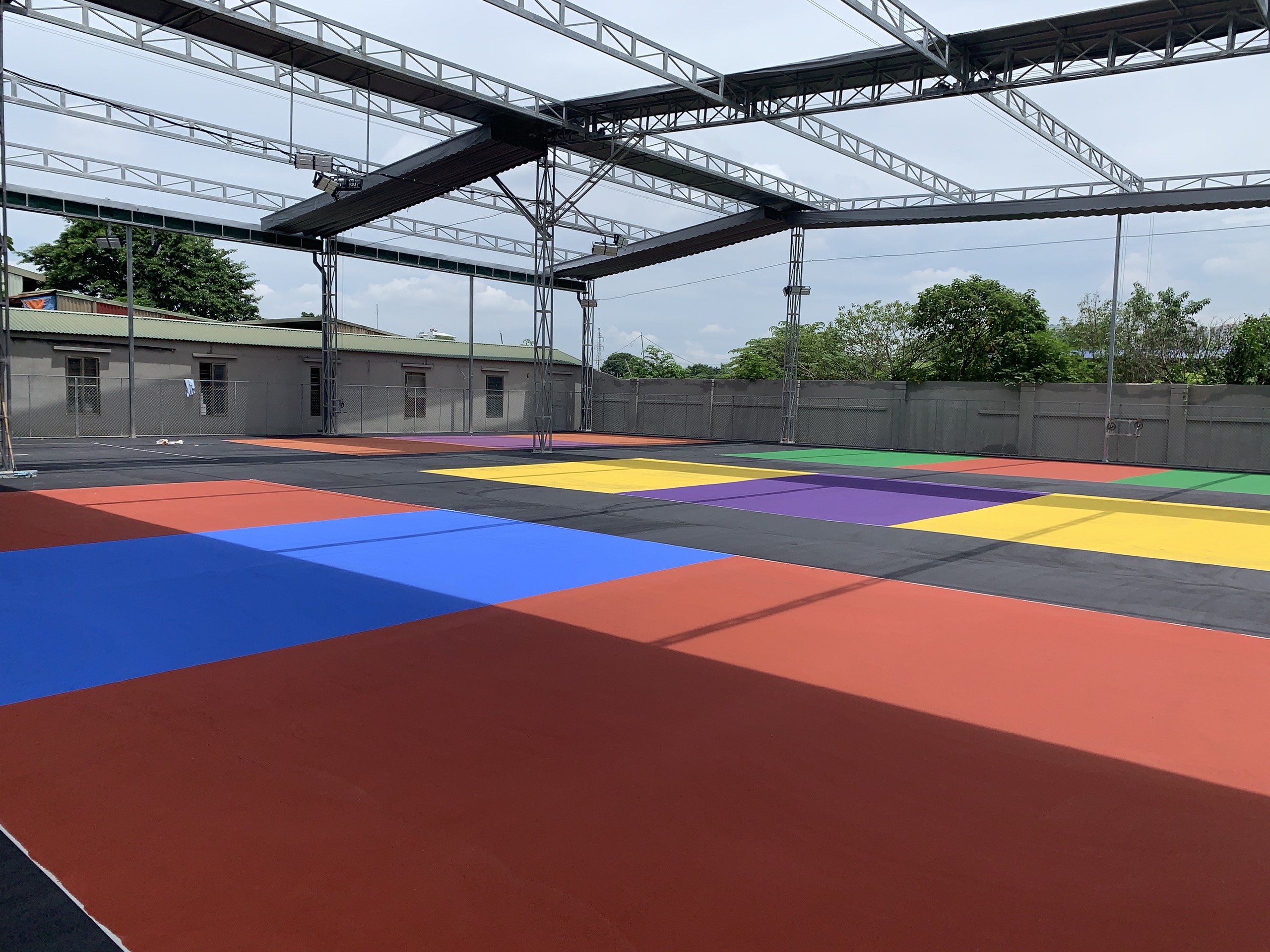 Thi công sân Pickleball ngoài trời Hải Phòng