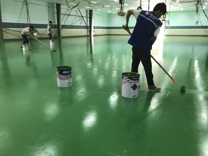 Thi công phủ lại sàn epoxy Hải Phòng